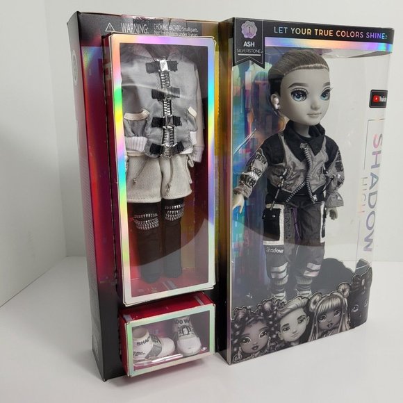Rainbow High Shadow High Series 1 Ash Silverstone Greyscale Boy Fashion Doll New - Picture 4 of 16